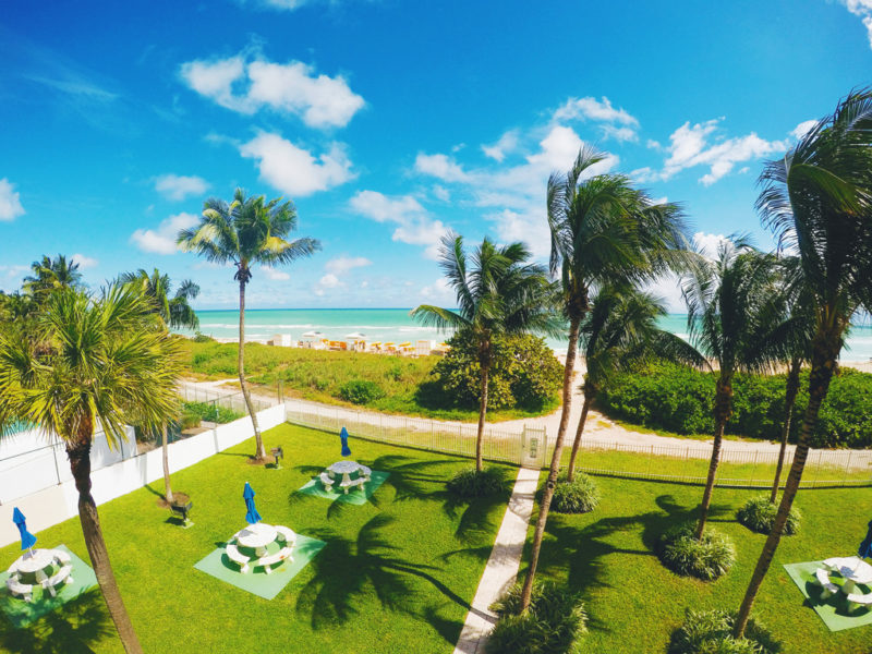 Ausblick vom Apartment auf den Miami Beach