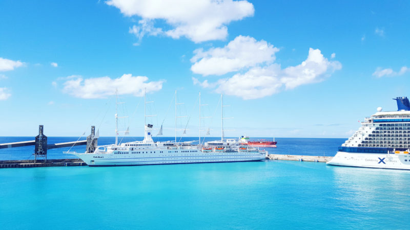 Karibik Kreuzfahrt Barbados Hafen Segelschiff