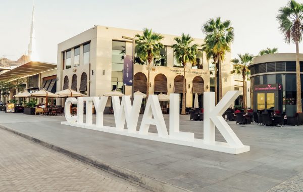 Orient Kreuzfahrt Dubai City Walk Sign